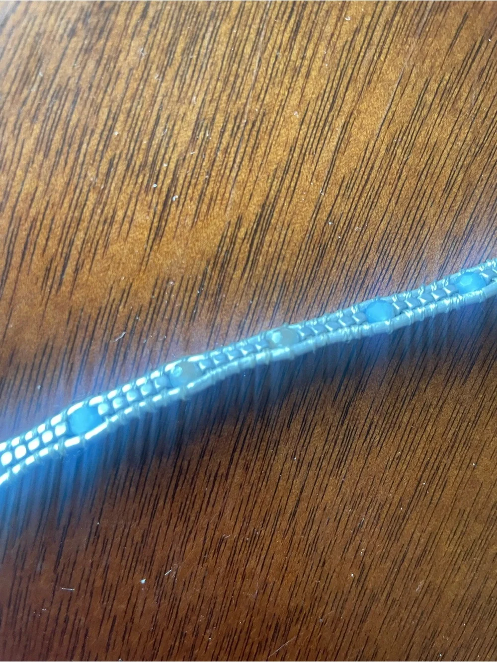 Turquoise Beaded Adjustable Belt Accent Bohemian Western Rustic Earthy